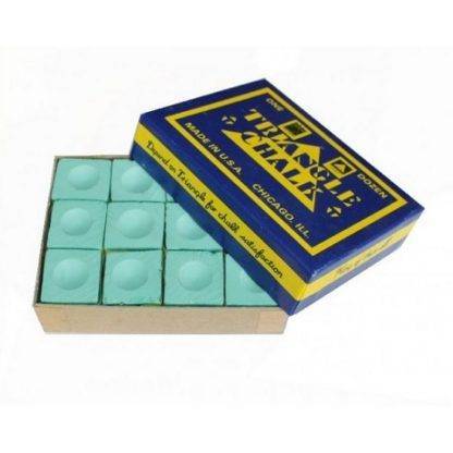 Tweeten Triangle Green Cue Chalk - 12 Pieces for Precision Play