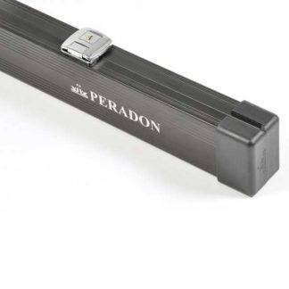 Peradon Black Aluminium 3/4 Cue Case for secure storage and transport of snooker cues and extensions.