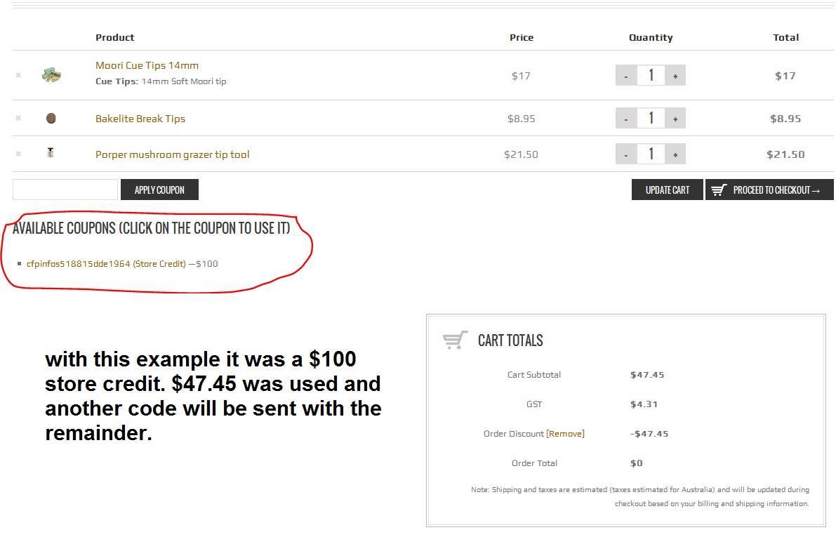 Store Credit / Gift Certificate