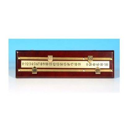 Scoreboard 2 Mahogany Coloured with brass-effect rods for two players