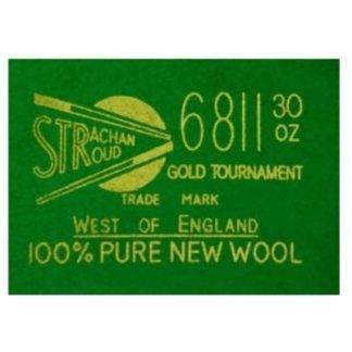 Strachan 30 Ounce 6811 Snooker and Pool Table Cloth, premium wool for professional performance.