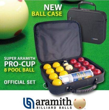 Super Aramith Pro 8 Ball Set with Pro-Cup Cue Ball and Carry Case
