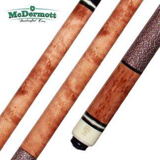 McDermott G204 Pool Cue - American Cherry-Stained Birdseye Maple with Irish Linen Wrap