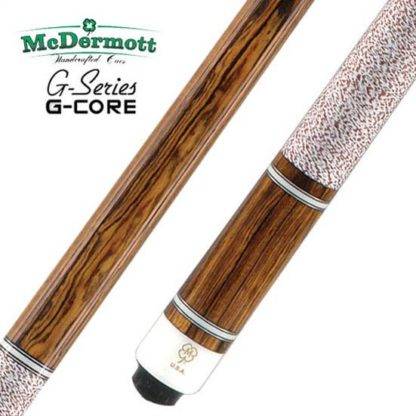 McDermott G224 Pool Cue - Bocote Wood with White Urethane and Silver Rings