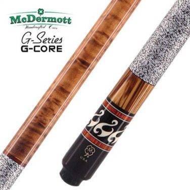McDermott G306 Pool Cue - American Cherry-Stained Birdseye Maple with Cocobolo Rings and White Urethane Inlays
