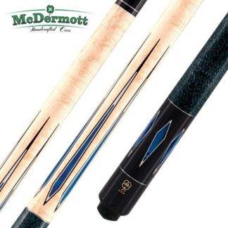 McDermott G324 Pool Cue - Birdseye Maple with Blue Pearl and Urethane Inlays