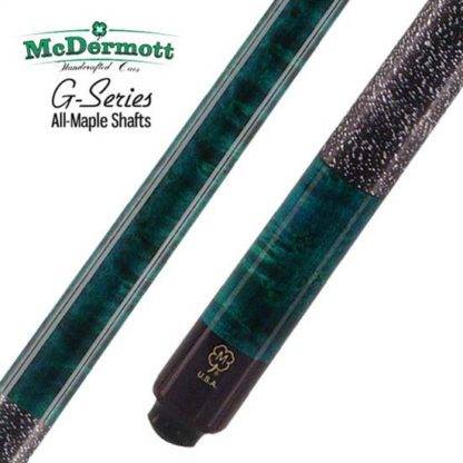 McDermott GS08 Pool Cue - Blue and Green-Stained Birdseye Maple with Irish Linen Wrap