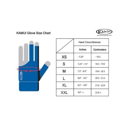 kamui glove size chart
