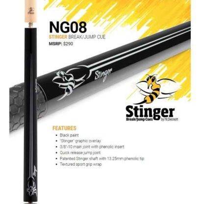 McDermott Stinger NG08 Jump Break Cue - Precision and Power