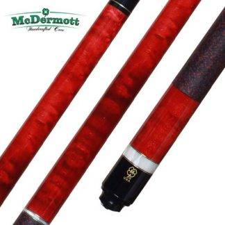 McDermott G208 Pool Cue - Colorado Red-Stained Birdseye Maple with Irish Linen Wrap