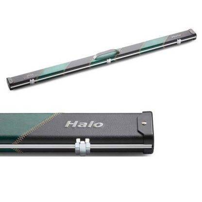 Black and green full length image of Halo cue case