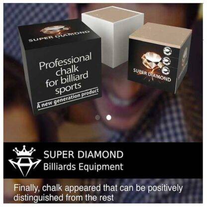 Super Diamond Billiard Chalk cube in grey color