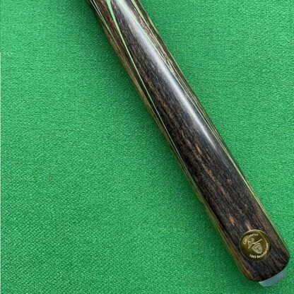 Macassar Four Secondary Face Splice Snooker Cue with Green Veneer