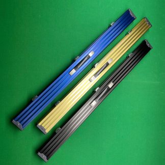 Three Quarter Cue Case 3 Section in ribbed aluminum with foam interior