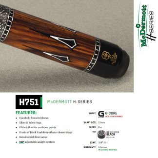 H Series Model H751 McDermott Pool Cue