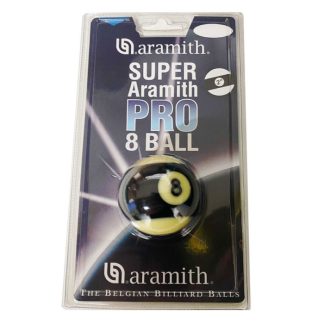 Aramith Pro Cup 2 Inch Striped Black 8 Ball for English pool tables