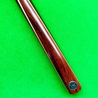 Handcrafted Cue Creator Zeus snooker cue with Burmese Rosewood and Birdseye Maple splice