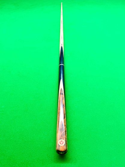 Full-length image of Demon Rosewood Ultimate 37 snooker cue with ash shaft and 3/4 joint