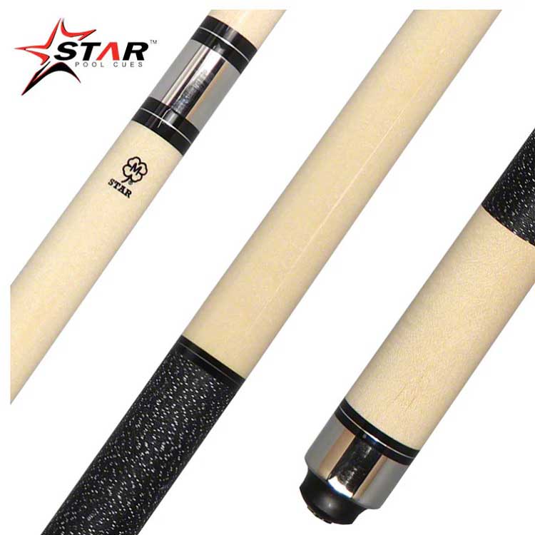Star S86 Power Break and Jump Cue in natural maple with Irish linen wrap and phenolic tip