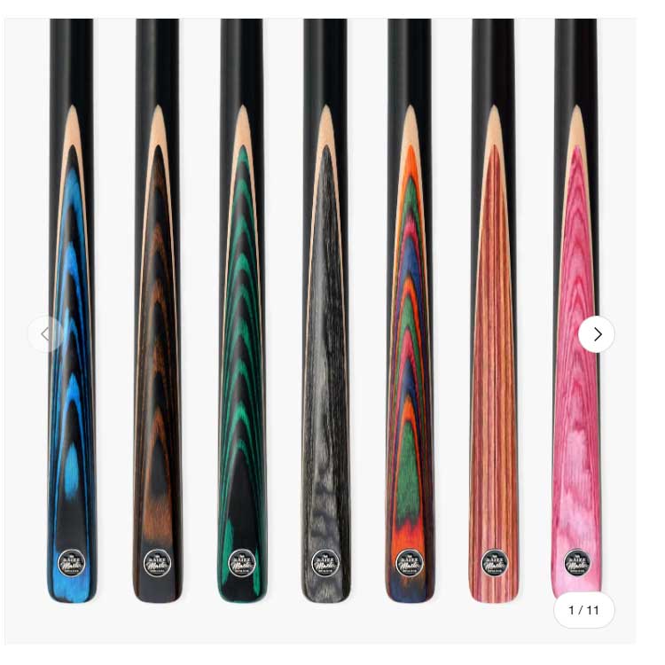 Baize Master Crusher Pro 57 inch English Pool Break Cues in Blue, Grey and Green