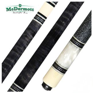 McDermott Select SL02 Titanium Pearl pool cue with i-3 shaft on black background