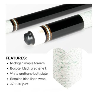 McDermott G440 Emerald Drift pool cue with i3 shaft on black background