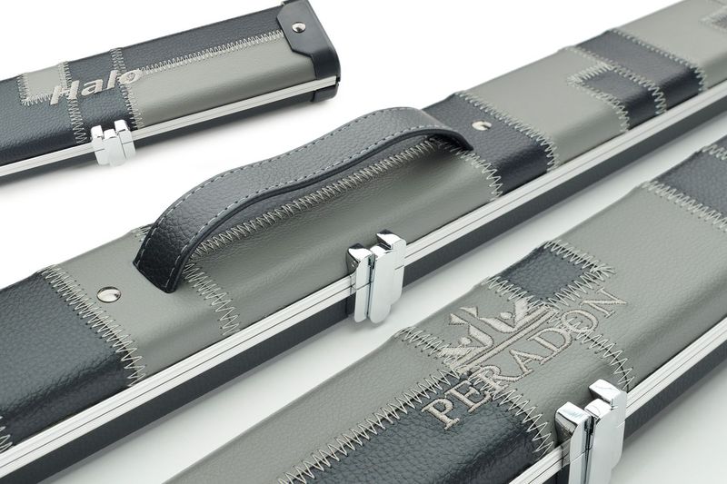 Peradon 2593 Halo wide black grey pattern cue case aluminium snooker one piece wide case