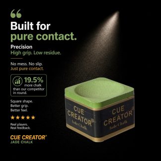 Cue Creator Jade Pro Chalk square low-residue performance cue chalk for pool and snooker players