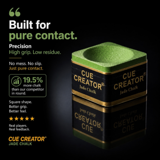 Cue Creator Jade Pro Chalk square low-residue performance cue chalk for pool and snooker players