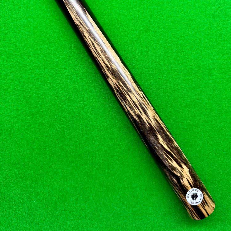 Maximus Legend Plus black and white ebony three quarter snooker cue