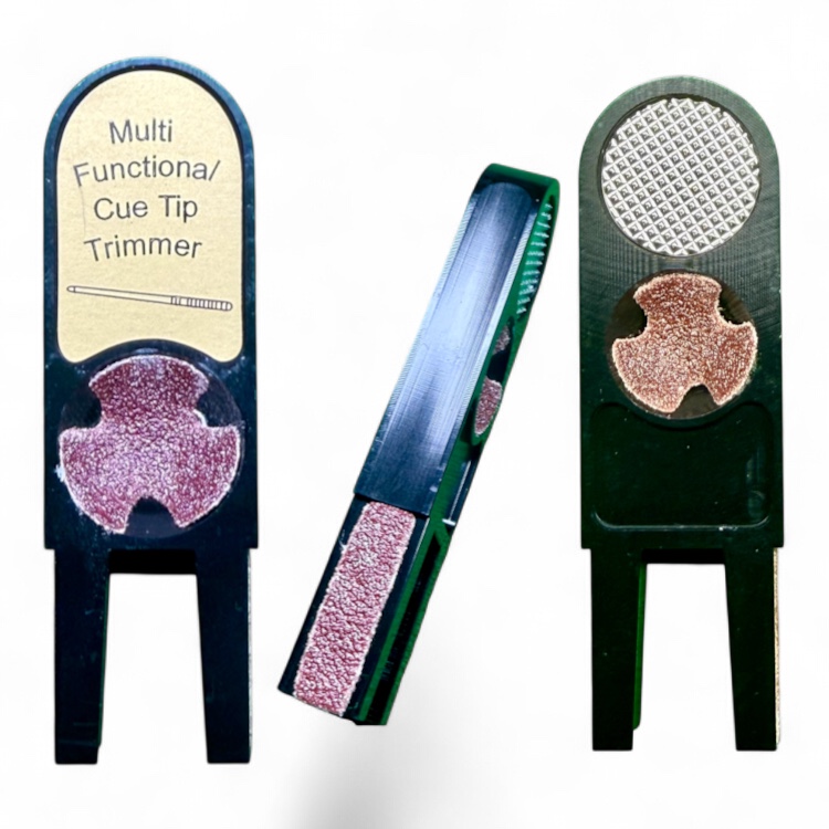 5-in-1 cue tip tool for pool and snooker cue maintenance